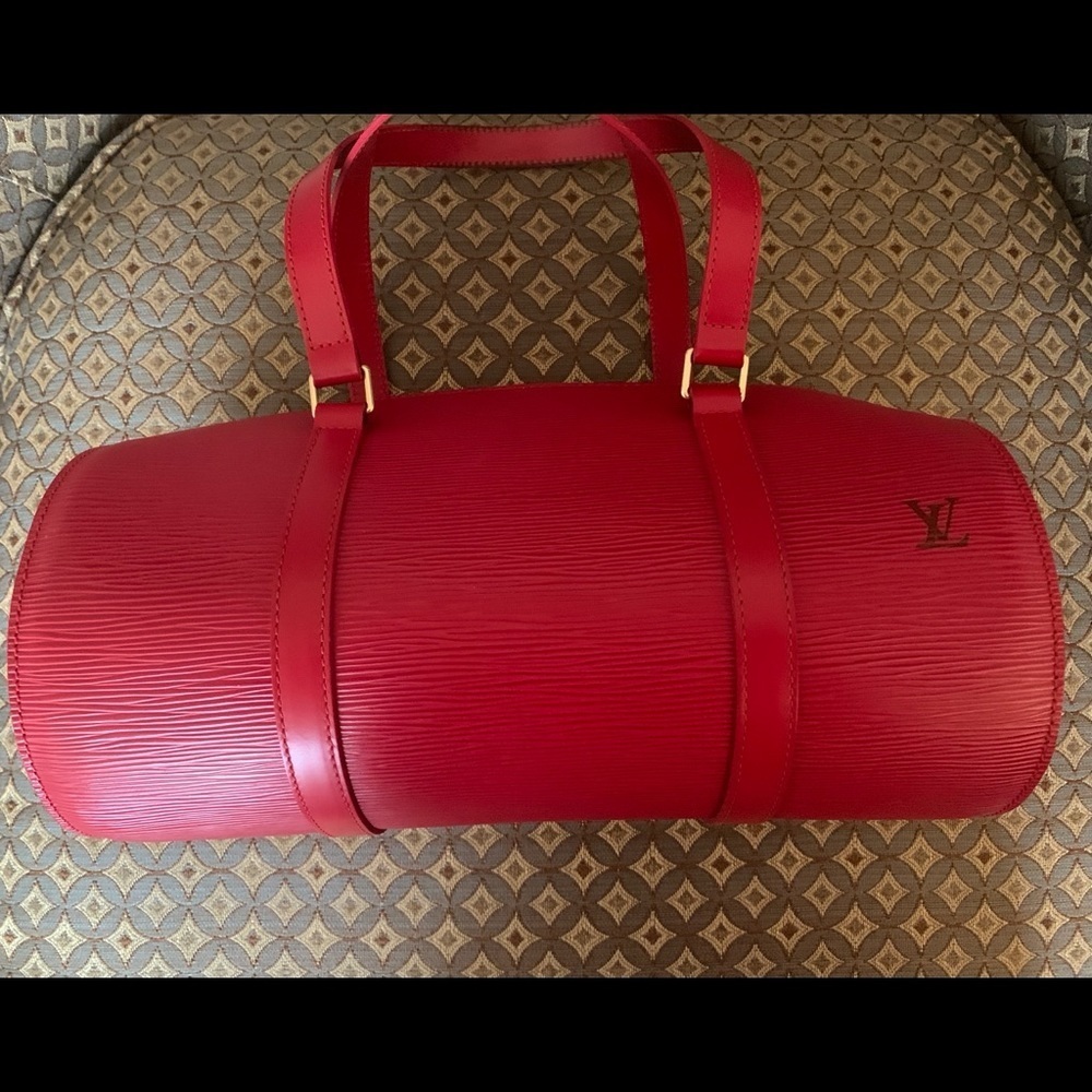 SALE🔥3pcs. Louis Vuitton Vintage Epi Soufflot bag & Pouch & Dust bag-Great CNDTN - Picture 5 of 17
